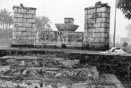Le monument des martyrs de l'indépendance à Mbandaka.